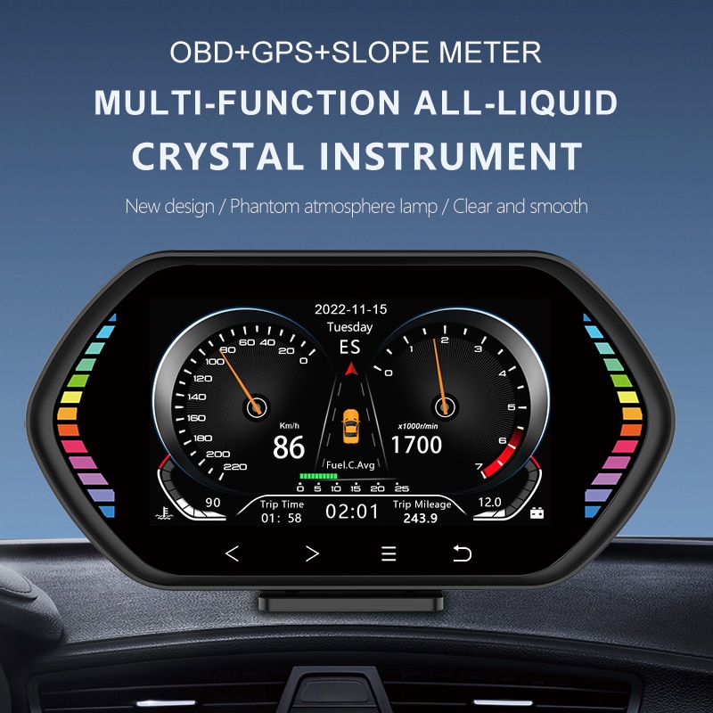 hud  ÷  F12 ڵ Hud   ÷ OBD2 GPS LCD ġ ũ ڵ  ӵ  , ڵ ׼ º ǻ
